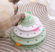 猫用おもちゃ タワー型 ペット用品 キャットトイ 回る くるくる ストレス解消 猫用玩具 ネコ ねこ 運動不足解消 回転 ぐるぐるタワー