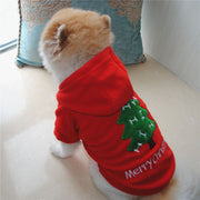ドッグウェア クリスマス メリークリスマス ツリー クリスマスツリー パーカー プルオーバー フード付き ペット用 服 犬 愛犬 ペット ペット用品 袖あり スポーティー カジュアル かわいい XS S M L XL MerryChristmas