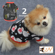 ドッグウェア ペット用 犬用 洋服 フリース クリスマス トナカイ スノーマン 雪だるま 超小型犬 小型犬 中型犬 大型犬 可愛い おしゃれ イヌ用 いぬ用 DOG お散歩 お出掛け
