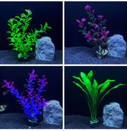 人工水草 人工プランツ 高20cm 台座付 水槽用レイアウト アクアリウム用品 水槽 金魚鉢 インテリア アクセサリー イミテーション 飾り