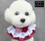 ペット用スタイ よだれかけ スカーフ バンダナ 犬 猫 小型犬 中型犬 レース フリル 可愛い アクセサリー 犬服 ドッグウェア 首飾り ビブ チョーカー ワンタッチバックル サイズ調節可能 着脱簡単 チェック柄 花 フラワー プリント ドット チャーム 動物 かわいい お洒落 おしゃれ 上品 いぬ イヌ DOG 大型犬 ネコ ねこ CAT プレゼント ギフト 贈り物