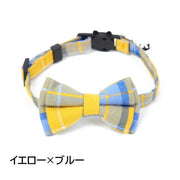 猫用首輪 カラー ペット用品 アクセサリー チョーカー 首飾り 鈴 リボン 蝶ネクタイ チェック柄 可愛い セーフティバックル 安全バックル