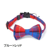 猫用首輪 カラー ペット用品 アクセサリー チョーカー 首飾り 鈴 リボン 蝶ネクタイ チェック柄 可愛い セーフティバックル 安全バックル