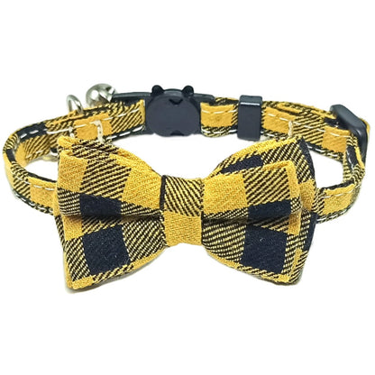 猫用首輪 カラー ペット用品 アクセサリー チョーカー 首飾り イエロー×ブラック バリエーション画像
