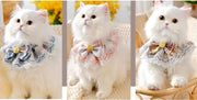 ペット用スタイ 猫 ネコ 犬 イヌ ペット用 よだれかけ キャットウェア フリル リボン チュール かわいい おしゃれ お出かけ お散歩