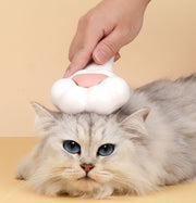 スリッカーブラシ 猫用 犬用 ペット用品 肉球デザイン ブラッシング グルーミング 抜け毛取り 被毛お手入れ 毛玉取り 猫コーム 身だしなみ 簡単除去 便利 おしゃれ かわいい ねこ ネコ いぬ イヌ キャット ドッグ