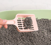 トイレスコップ 猫砂用 猫用 ネコ ペットグッズ 砂取り シャベル ふるい シンプル プラスチック製 青 緑 ピンク 紫