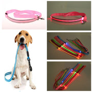ペット用リード 散歩紐 ペット用品 光る LED 反射 リフレクター 120cm 小型犬 中型犬 犬 散歩 夜間 目立つ シンプル 電池式 洗える かわいい おしゃれ