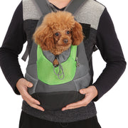 ペット用キャリーバッグ リュックキャリー 犬用 猫用 ペット用品 小型犬 メッシュ 顔出し ファスナー 通気性 無地 お出かけ 通院 お散歩 カジュアル かっこいい おしゃれ シンプル 赤 緑 黄 紫 青 ローズ