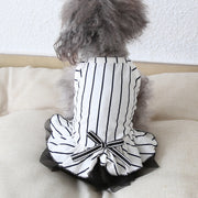 ペットウェア キャミソールワンピース 犬服 猫服 ドッグ キャット ノースリーブ フリル チュール リボン ストライプ かわいい おしゃれ カジュアル お散歩 お出かけ デイリー 普段使い イヌ ネコ ピンク ホワイト