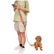 リード リーシュ 犬用 ペット用品 お散歩グッズ ハンズフリー マルチ ロング 長め 長い ショルダー 肩掛け 斜め掛け 反射材付き