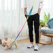 リード リーシュ 犬用 ペット用品 お散歩グッズ ハンズフリー マルチ ロング 長め 長い ショルダー 肩掛け 斜め掛け 反射材付き