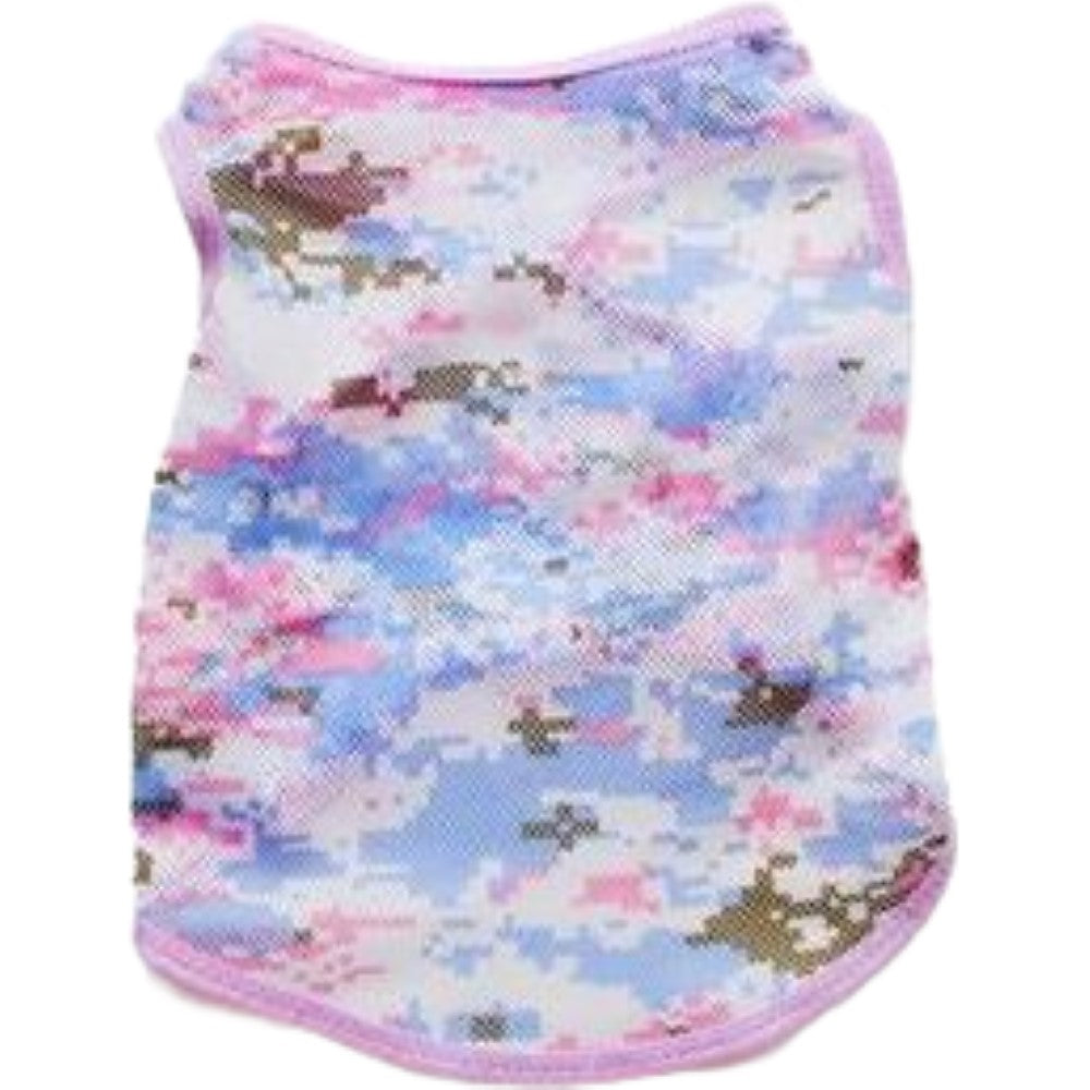 犬服 ドッグウェア 犬用ウェア 犬用シャツ タンクトップ 袖なし メッシュ×ピンク バリエーション画像