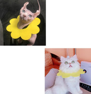 エリザベスカラー 猫 ねこ 犬 ペット用品 術後ウェア フェルト製 布製 軽量 傷口保護 怪我 傷舐め防止 花 フラワー 可愛い