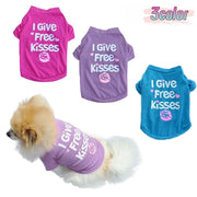 ペットウェア Tシャツ 犬服 猫服 洋服 ドッグウェア キャットウェア プルオーバー 袖あり 英字ロゴ カジュアル お洒落 可愛い ペット服 犬の服 猫の服