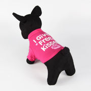 ペットウェア Tシャツ 犬服 猫服 洋服 ドッグウェア キャットウェア プルオーバー 袖あり 英字ロゴ カジュアル お洒落 可愛い ペット服 犬の服 猫の服
