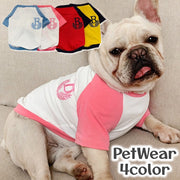 ペットウエア Tシャツ プルオーバー ドッグウエア 犬服 猫服 小型犬 中型犬 半袖 ラウンドネック ラグランスリーブ トップス カットソー 可愛い ペット用 カジュアル