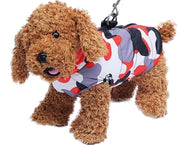ペット服 ダウン風ベスト 犬 中型犬 袖なし ジャケット ジャンパー Dカン付 背中ファスナー 防寒 秋 冬 お散歩 お出掛け ドッグウエア バイカラー カラーブロック おしゃれ シンプル