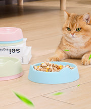 ペット用フードボウル ペット用食器 犬 猫 いぬ ねこ ペット 餌入れ エサ入れ エサ皿 餌台 猫耳 青 ピンク 緑 単色 プラスチック製 シンプル かわいい 可愛い 餌やり