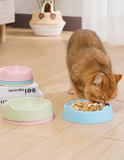 ペット用フードボウル ペット用食器 犬 猫 いぬ ねこ ペット 餌入れ エサ入れ エサ皿 餌台 猫耳 青 ピンク 緑 単色 プラスチック製 シンプル かわいい 可愛い 餌やり