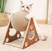 爪とぎ 猫 爪研ぎ 猫用 ボール おもちゃ 爪やすり 木製 おしゃれ 猫用品 ボール型 遊び 猫用爪とぎ 爪とぎボール 運動不足解消