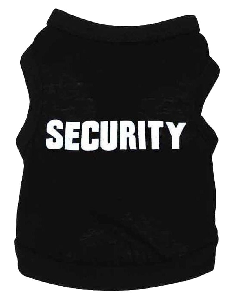 ペット用 犬用 洋服 ドッグウエア タンクトップ ベスト 袖なし トレーナー プルオーバー ノースリーブ 英字ロゴ SECURITY ドッグウェア かっこいい クール バイカラー 犬服 春夏秋 英語 超小型犬 XXS 小型犬 中型犬 無地 シンプル おしゃれ ホワイト ブラック ピンク イエロー