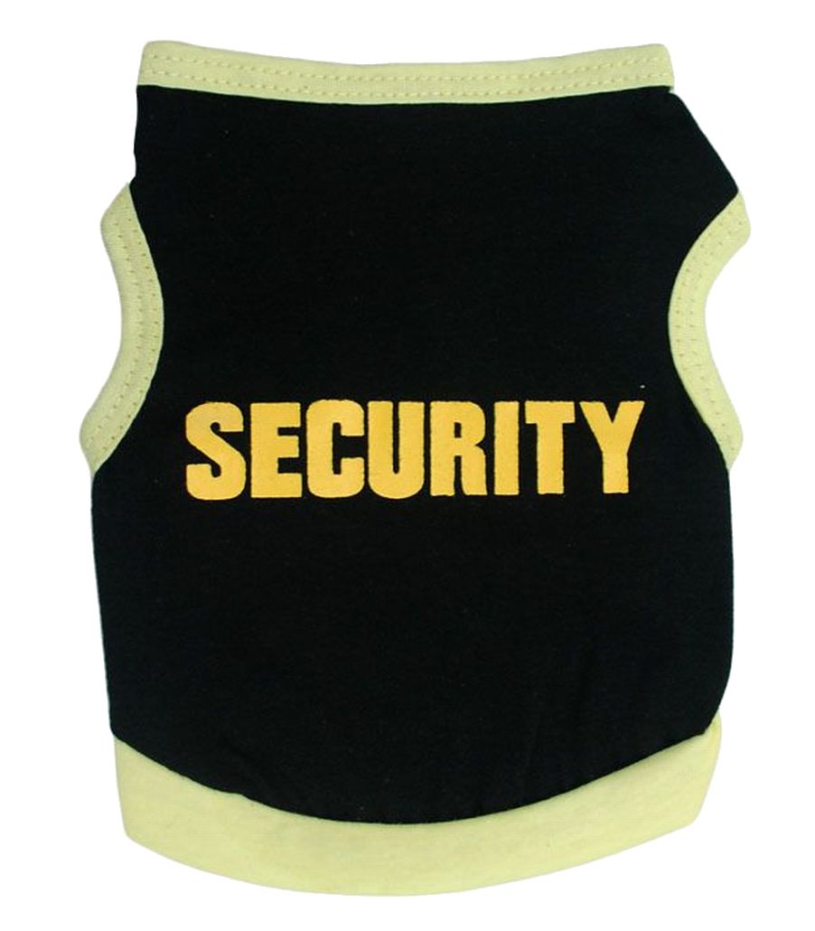 ペット用 犬用 洋服 ドッグウエア タンクトップ ベスト 袖なし トレーナー プルオーバー ノースリーブ 英字ロゴ SECURITY ドッグウェア かっこいい クール バイカラー 犬服 春夏秋 英語 超小型犬 XXS 小型犬 中型犬 無地 シンプル おしゃれ ホワイト ブラック ピンク イエロー