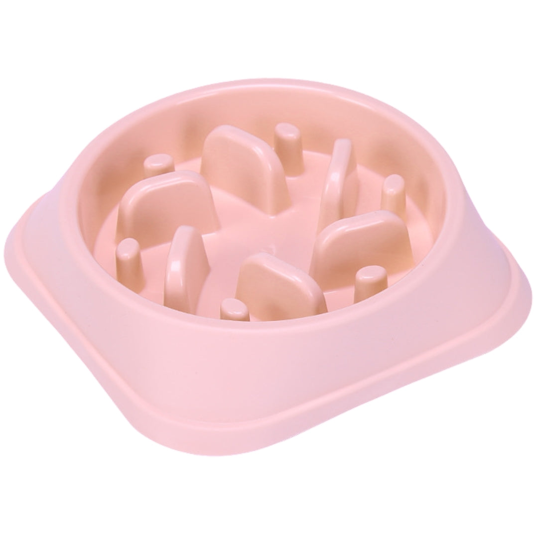 フードボウル ペット用食器 猫用食器 犬用食器 エサ入れ 早食い防止 餌皿 給餌 給水 凸凹 デコボコ サークル 滑り止め付き 丸 ペット用品 ペットグッズ 丸のみ防止 早食い予防 フードディッシュ 単色 シンプル ピンク 青 緑 黄 紫 ネイビー 緑