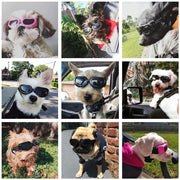 犬用ゴーグル 犬用サングラス ペット用 メガネ イヌ ワンちゃん 猫 ゴム フィット かわいい かっこいい おしゃれ 紫外線 UVカット スポーツ 雪 ウインタースポーツ 小型犬 中型犬 調節可 黒 白