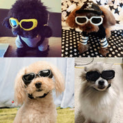 犬用ゴーグル 犬用サングラス ペット用 メガネ イヌ ワンちゃん 猫 ゴム フィット かわいい かっこいい おしゃれ 紫外線 UVカット スポーツ 雪 ウインタースポーツ 小型犬 中型犬 調節可 黒 白