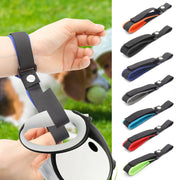 伸縮リード用ストラップ リードストラップ ペット用品 犬用 イヌ いぬ お散歩グッズ 面ファスナー サイズ調節可能 抜け防止 巻き取りリード用 便利 お出掛け
