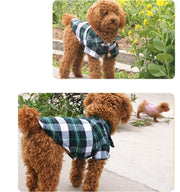 ペットウェア ドッグウェア シャツ ペット用品 犬用 猫用 襟付き 袖付き 前開き スナップボタン チェック柄 カジュアル かわいい