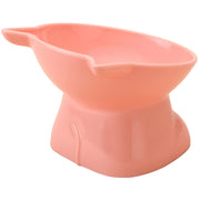 ペット用食器 フードボウル エサ入れ 水入れ ペット用品 犬 猫 餌皿 スタンドタイプ 餌台 イヌ ネコ 軽量 角度付き ネコ型 単色 かわいい