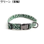 首輪 リード 牽引ロープ 単品 ペット用品 お散歩グッズ 柴犬 小型犬 中型犬 大型犬 猫 唐草模様 サイズ調節可能 ワンタッチバックル