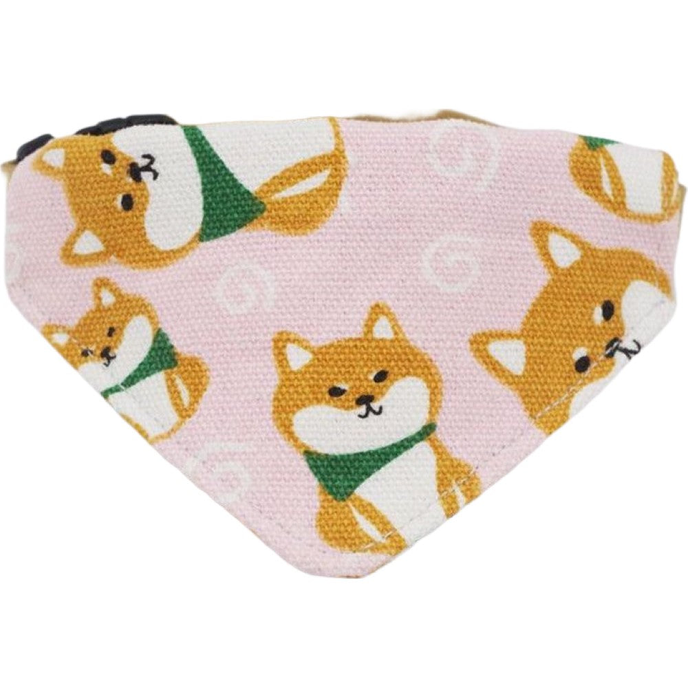ペット用バンダナ 猫用 犬用 小型犬 子犬 スカーフ イヌ×ピンク バリエーション画像