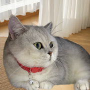 猫用首輪 鈴付き セーフティーバックル 安全バックル 外れる Dカン 反射 ペット用品 ネコ ねこ かわいい おしゃれ 黒 赤 ピンク オレンジ
