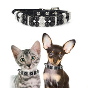 首輪 犬 猫 パール調 ビーズ ベルト ペットグッズ ペット用品 犬用品 猫用品 キラキラ おしゃれ かわいい ゴージャス チョーカー 超小型犬 小型犬 中型犬 姫 プリンセス おめかし お出かけ キュート