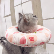 エリザベスカラー ソフトタイプ 猫 犬 ドーナツ型 両面プリント ペット用品 傷舐め防止 ひっかき防止 術後ケア やわらかい 柔らかい キャット ドッグ いぬ ねこ