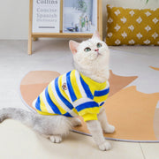 ペットウェア トレーナー フリース プルオーバー 猫服 犬服 洋服 キャットウェア ドッグウェア 袖あり 暖かい あったか ボーダー柄 お洒落 可愛い ペット服