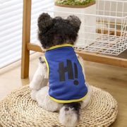 ペットウェア タンクトップ 犬服 猫服 洋服 ドッグウェア キャットウェア プルオーバー 袖なし メッシュ 通気性 ロゴ シンプル カジュアル お洒落 可愛い ペット服 犬の服 猫の服