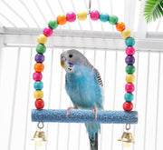 バードトイ 鳥 おもちゃ 遊びグッズ ブランコ 止まり木 インコ ビーズ ベル 吊り下げ ストレス解消 かわいい インテリア