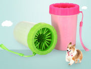 足洗いカップ 足洗いブラシ ペット用品 犬用 猫用 コンパクト 小型 ストラップ付き 携帯 お散歩 持ち運び お手入れ 洗う 洗浄 便利