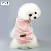 ドッグウェア ペットウェア カットソー タンクトップ ベスト 犬の服 犬服 猫の服 猫服 洋服 ペット用品 小型犬 トップス 袖なし ノースリーブ ボーダー 縞模様 普段使い デイリー お散歩 お出かけ おしゃれ かわいい いぬ 猫 ねこ