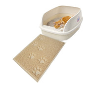 砂取りマット トイレマット 長方形 30×40cm 足跡 猫砂キャッチャー 猫砂マット 猫グッズ 猫トイレ用品 ペットマット 飛び散り防止 散らかし防止 猫砂飛散防止 おしゃれ かわいい 足あと ねこ ネコ インテリア