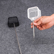 水槽掃除用ネット 掃除用網 アクアリウム用品 四角形 吸盤付き ブラック ホワイト 伸縮性 小さめ
