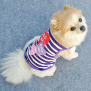 ドッグウエア タンクトップ ペット用 犬用 洋服 ボーダー柄 袖なし プルオーバー ノースリーブ ハート 英字 ハグ キス ラブ Hug me Kiss Love 女の子 男の子 かわいい ポップ キュート ドッグウェア おしゃれ 犬服 春夏秋 小型犬 中型犬 無地