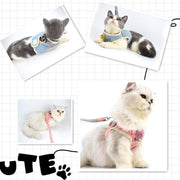 ハーネスリードセット 2点セット 犬用 猫用 胴輪 ハーネス リード 散歩紐 お散歩グッズ 簡単装着 メッシュ ベスト 胸当て ペット用 おしゃれ かわいい 可愛い 犬 猫 イヌ用 いぬ用 ネコ用 ねこ用 DOG CAT S M L XL