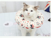 エリザベスカラー 猫用 犬用 ペット用品 ペットグッズ 布製 ドーナツ型 ソフトタイプ やわらか クッション サイズ調節 紐付き ストッパー 傷舐め防止