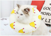 エリザベスカラー 猫用 犬用 ペット用品 ペットグッズ 布製 ドーナツ型 ソフトタイプ やわらか クッション サイズ調節 紐付き ストッパー 傷舐め防止