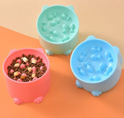 スローフィーダー フードボウル 餌皿 ペット用 猫 小型犬 ペットグッズ ペット用品 フィッシュ型 魚型 ブルー ピンク 早食い防止 可愛い 食器
